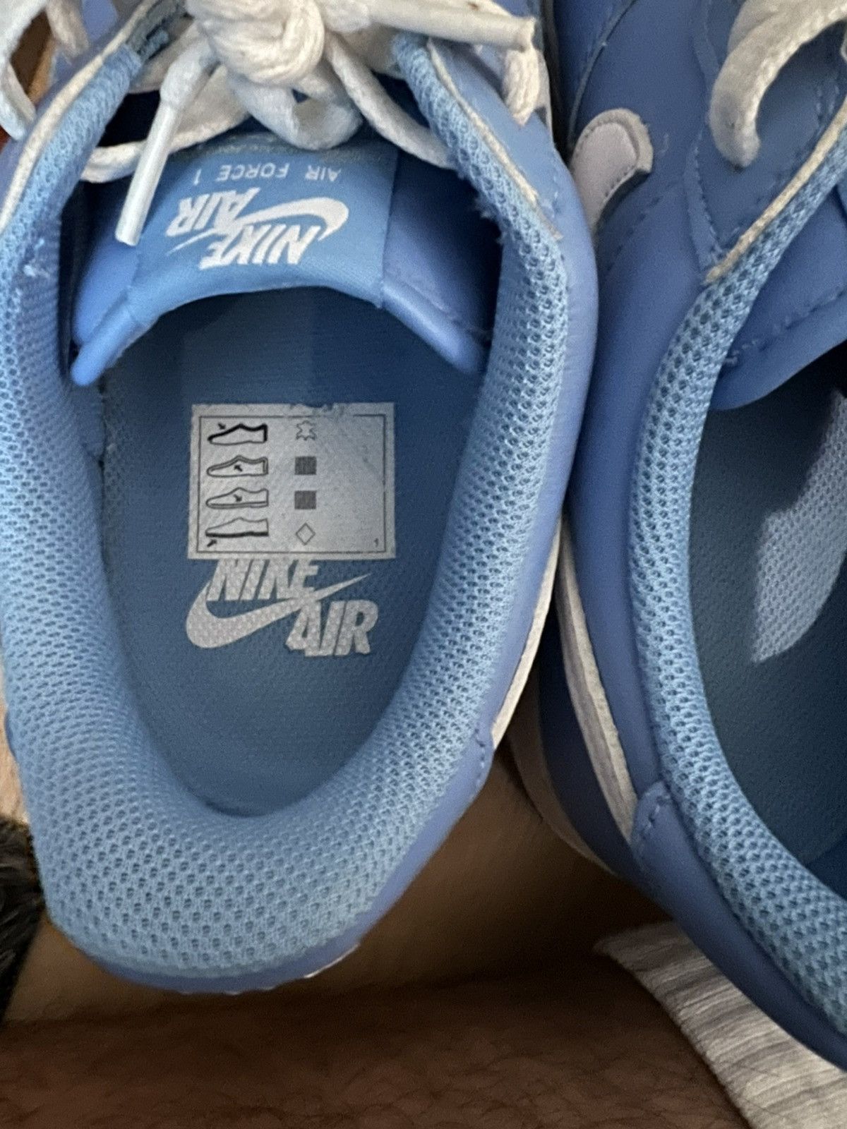 Nike Baby Blue Nike AirForce 1 Size US 10.5 / EU 43-44 - 6 Thumbnail