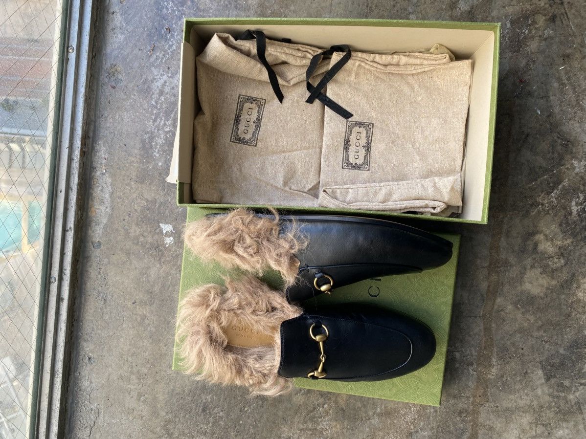 Gucci Gucci Princetown Fur Lined Loafers Size US 9 / IT 39 - 3 Thumbnail