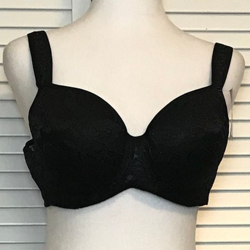 Avenue Avenue Floral Lace Lined Underwire Wide Strap Bra 40B Size ONE SIZE - 1 Thumbnail