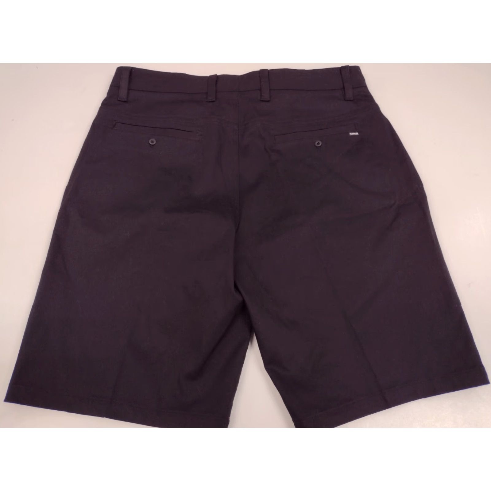 Hurley Hurley Men's Chino Shorts Black Flat Front Nylon Casual Size 34 #2534 Size US 34 / EU 50 - 3 Thumbnail