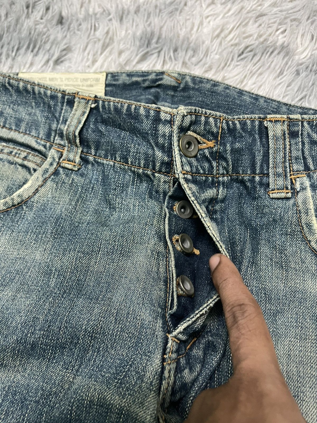 Japanese Brand 60s JOHN BULL RARE 5 POCKET JEANS DISTRESSED Size US 31 - 8 Thumbnail