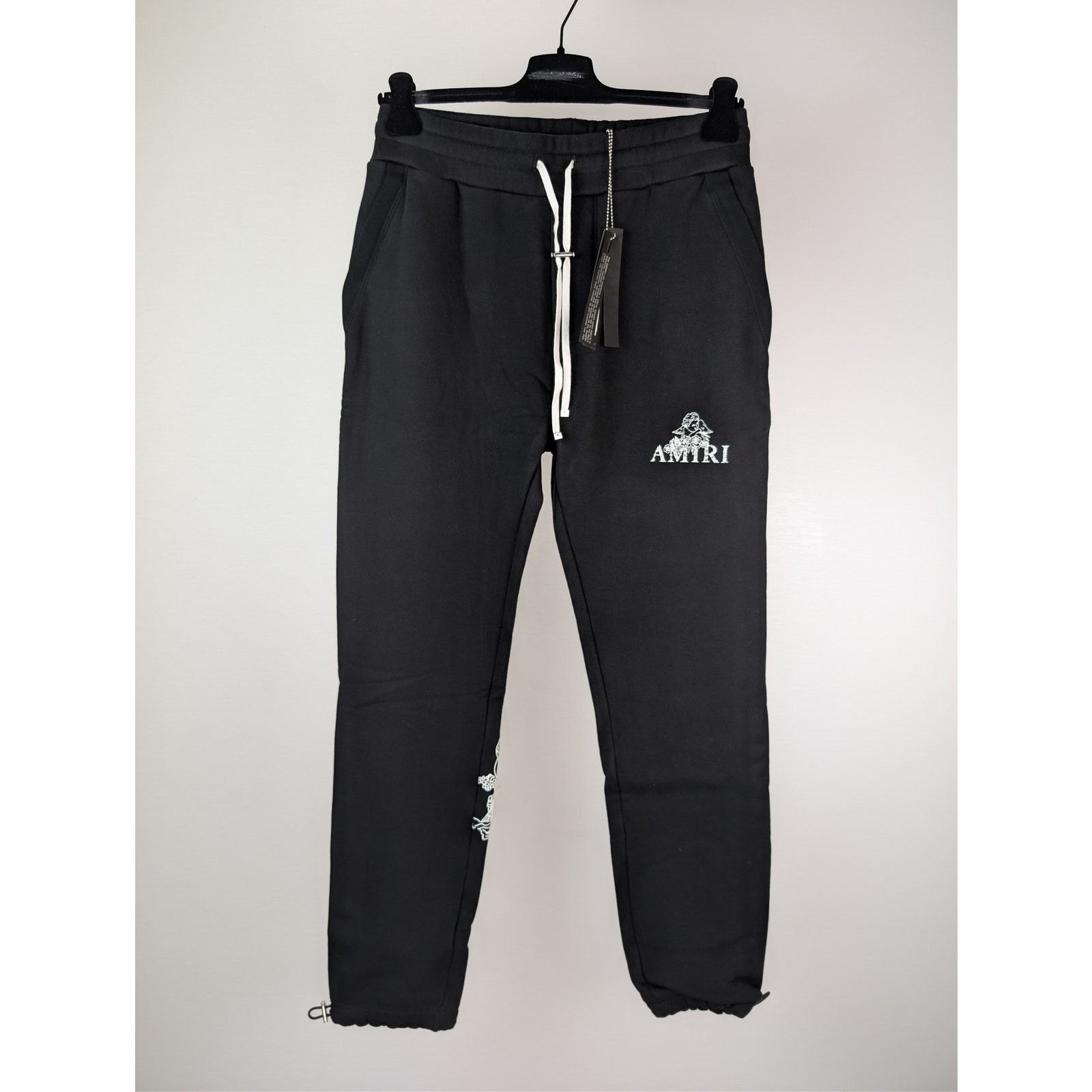 Amiri o1rshd1 Crystal Outline Cherub Sweatpants in Black Size US 32 / EU 48 - 9 Thumbnail