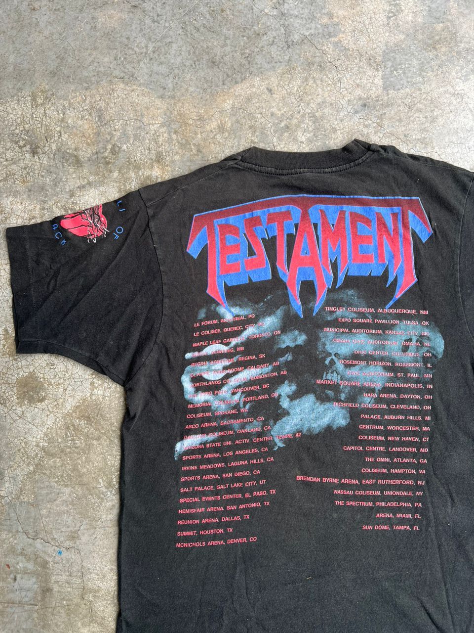 Band Tees × Vintage Vintage 1990 Testament Souls of Black Concert Tshirt Size US S / EU 44-46 / 1 - 7 Thumbnail