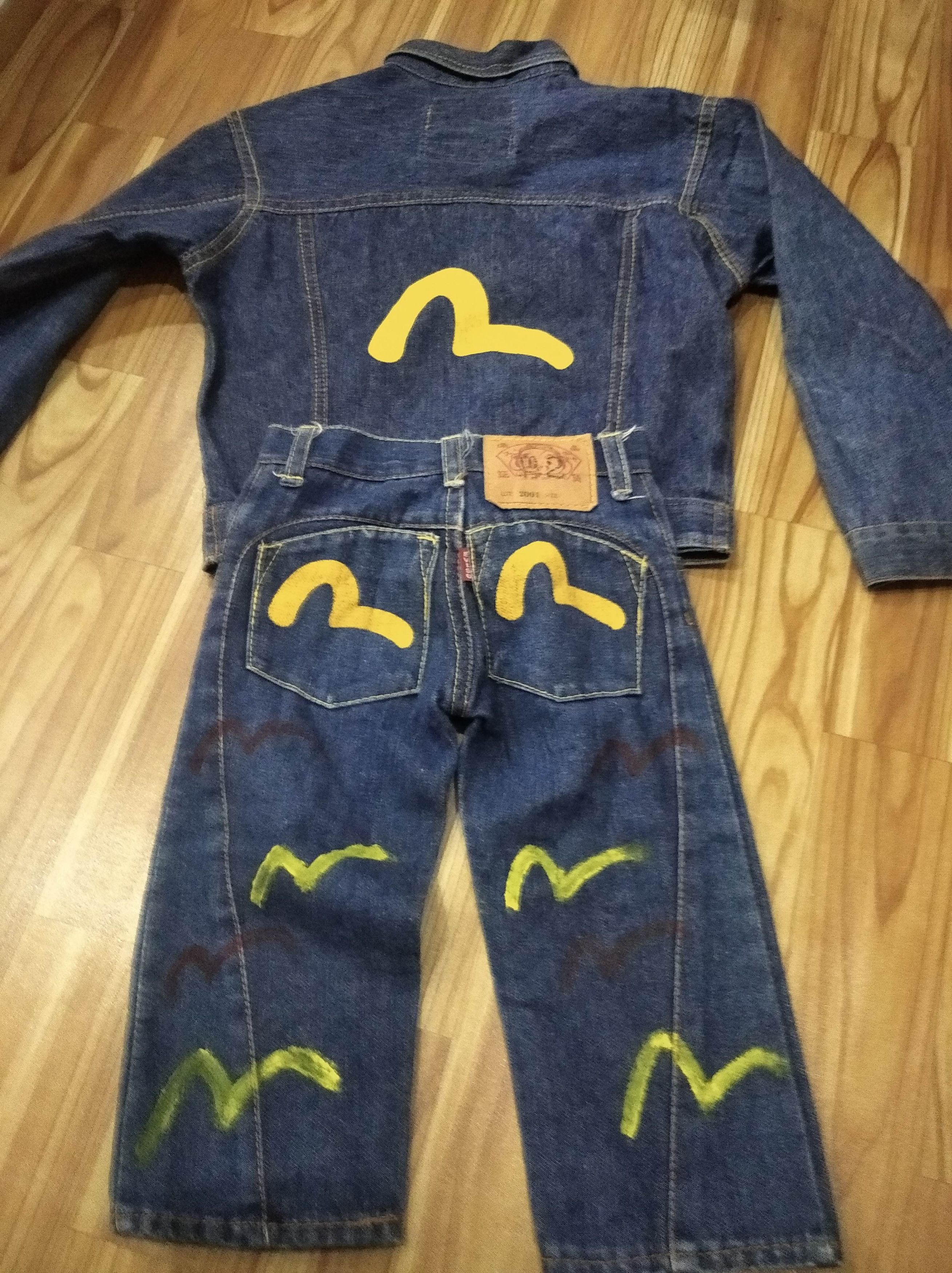 image of Beauty Beast x Evisu One Set Jeans Jacket Toddler Size in Denim