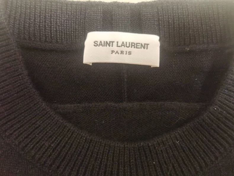 Saint Laurent Paris Saint Laurent Paris Black round neck sweater-2506 Size US M / EU 48-50 / 2 - 4 Thumbnail