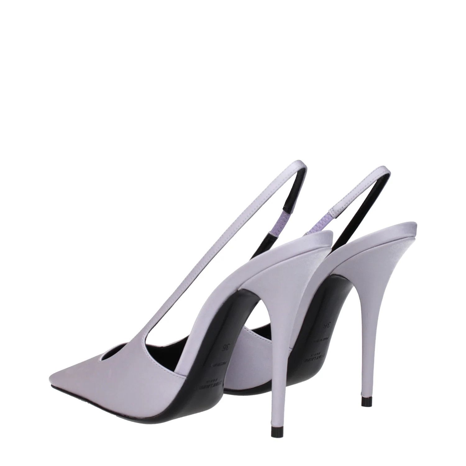 Saint Laurent Paris ob1o1e1224 Satin Sandals in Grey Size US 6 / IT 36 - 4 Thumbnail