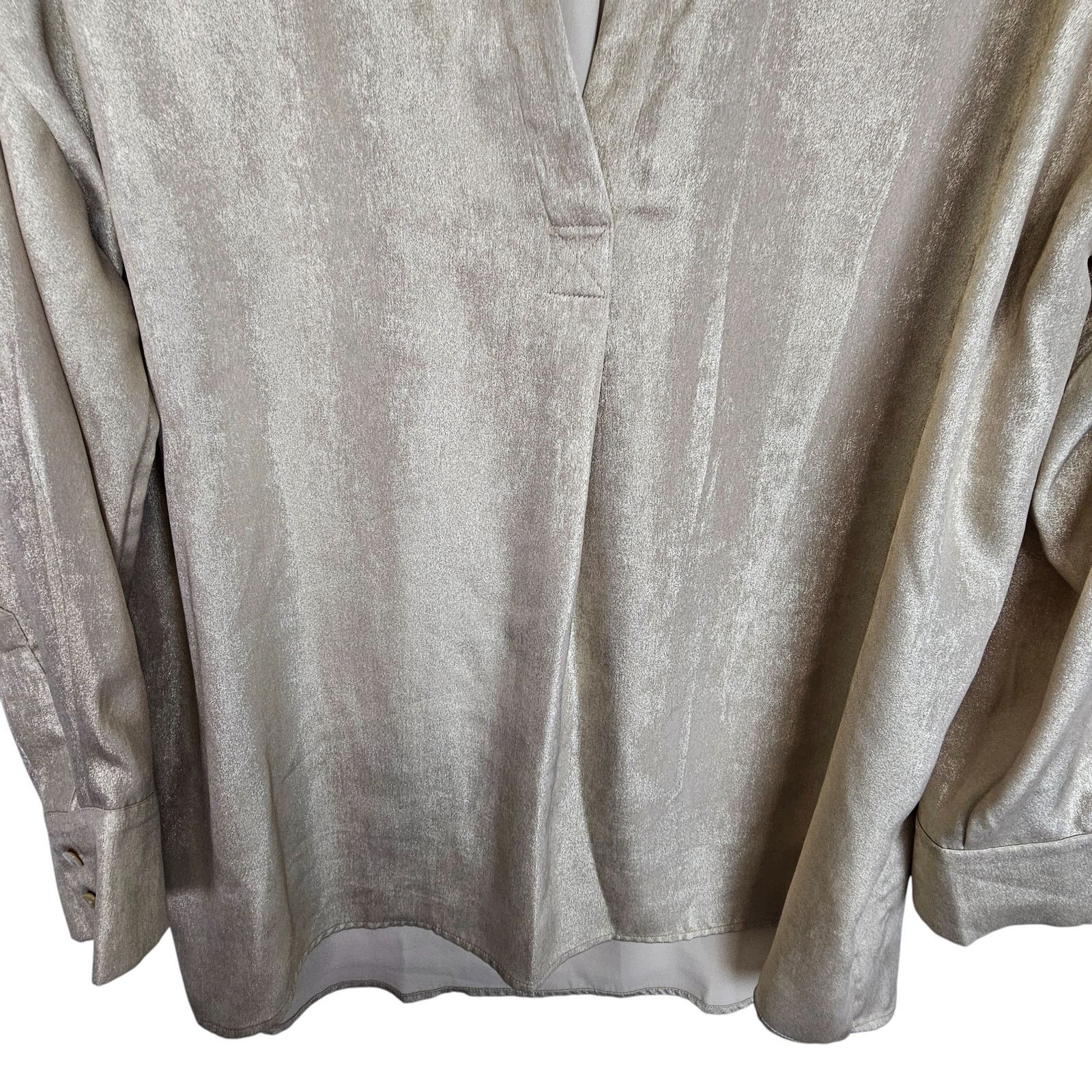 Soft Surroundings Soft Surroundings Womens Gold Metallic Tunic Sz M Lagenlook Size M / US 6-8 / IT 42-44 - 3 Thumbnail