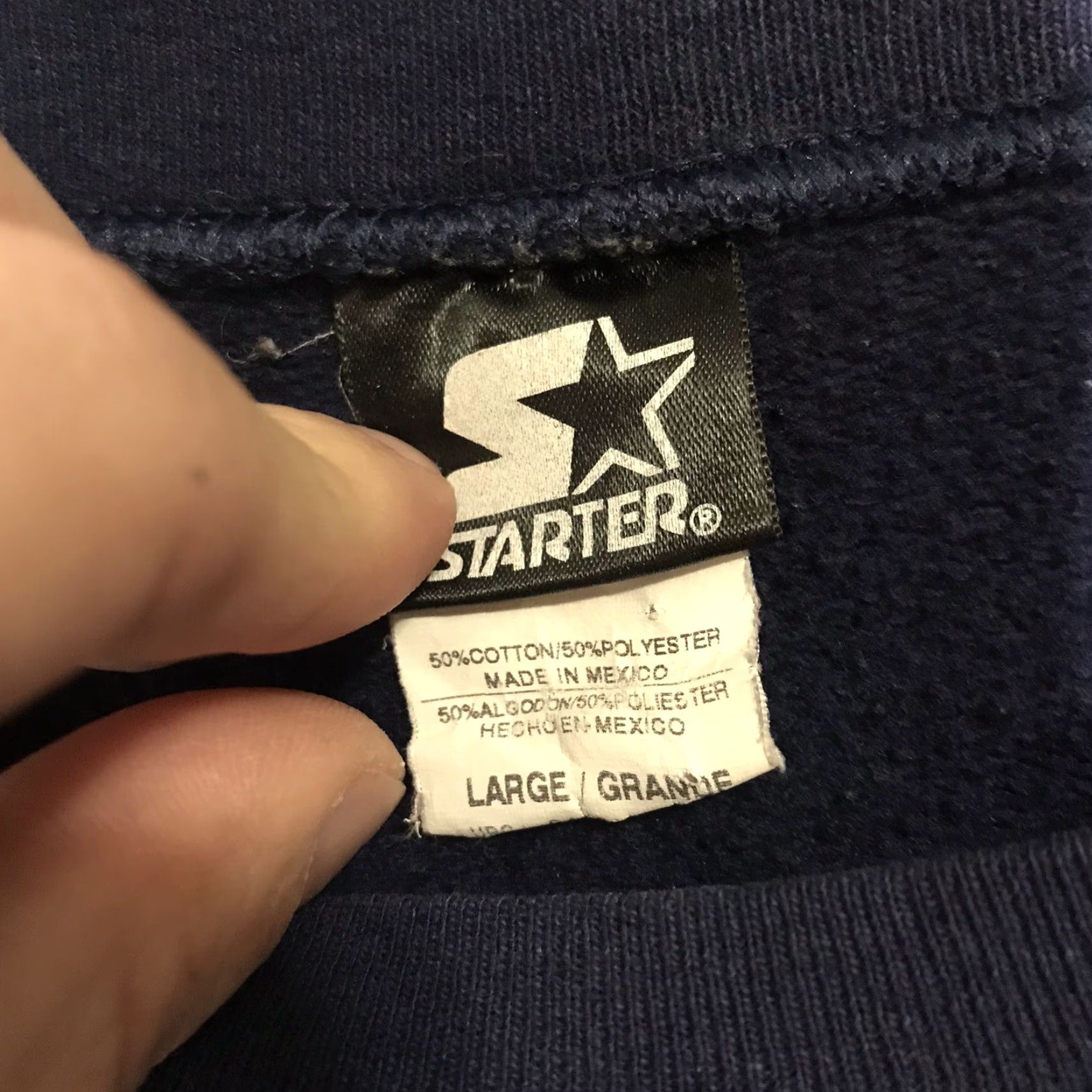 Starter VINTAGE Starter Heavyweight Navy Blue Pullover Crewneck Sweatshirt Men L Size US L / EU 52-54 / 3 - 6 Thumbnail