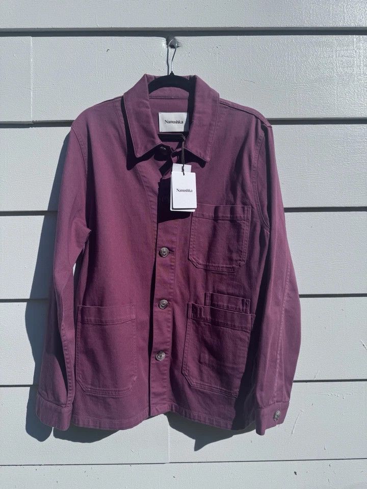 Nanushka Nanushka Men’s Theo Denim Jacket Rose Wine Size Medium Size US M / EU 48-50 / 2 - 6 Thumbnail