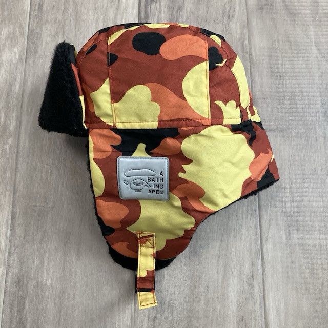 Bape BAPE BOA Trooper Hat Cap Orange Camo a bathing ape Size ONE SIZE - 3 Thumbnail