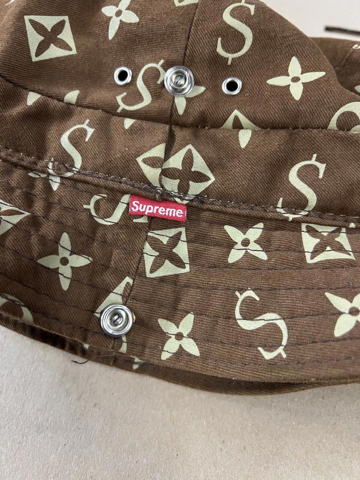 Supreme 2000 Supreme LV Louis Vuitton Monogram Bucket Hat Brown Size ONE SIZE - 3 Thumbnail