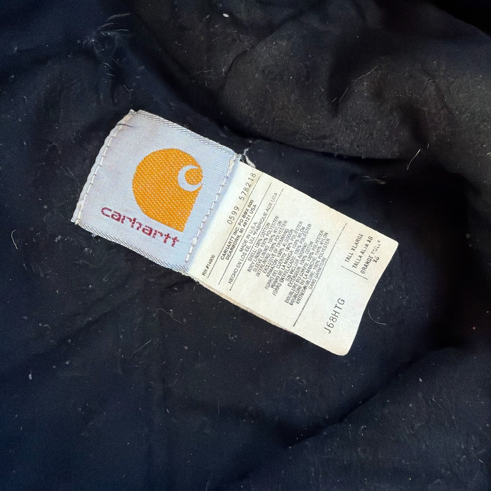 Carhartt × Vintage Carhartt J68 HTG faded green hooded work wear jacket Size US XL / EU 56 / 4 - 6 Thumbnail