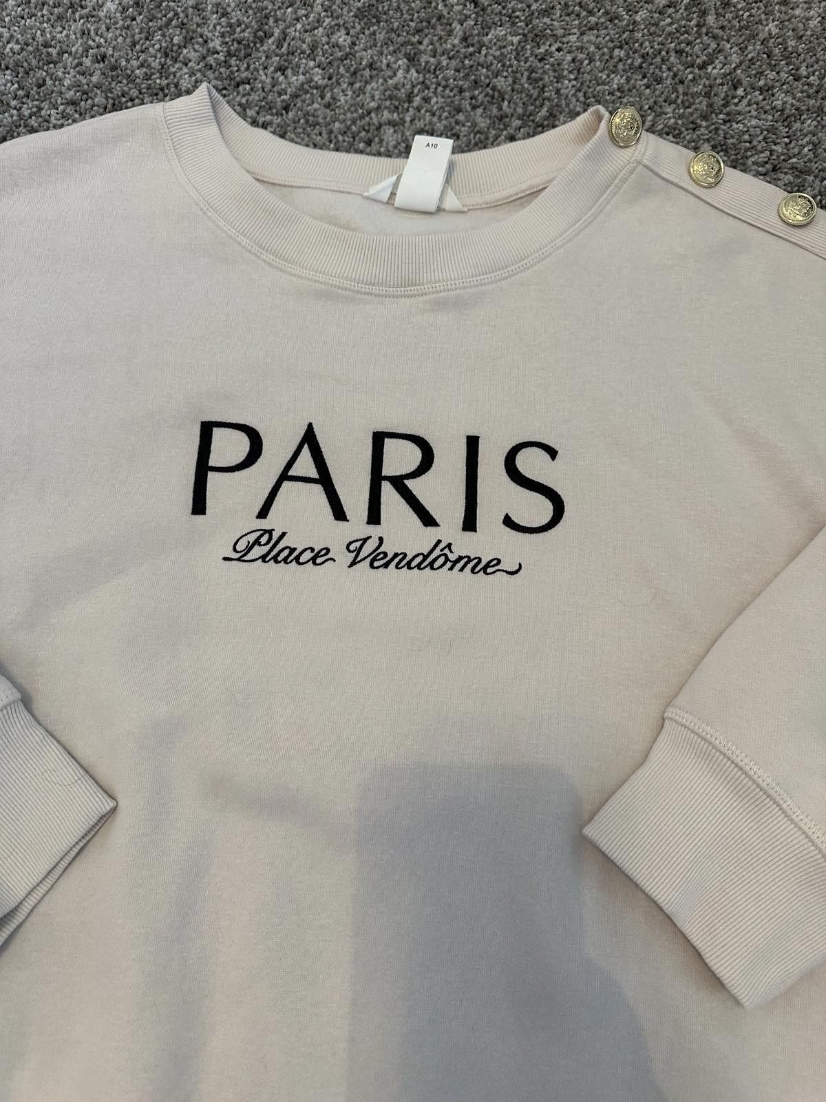 Designer Chic Paris Graphic Sweatshirt with Button Detail Size XXL / US 16-18 / IT 52-54 - 2 Thumbnail