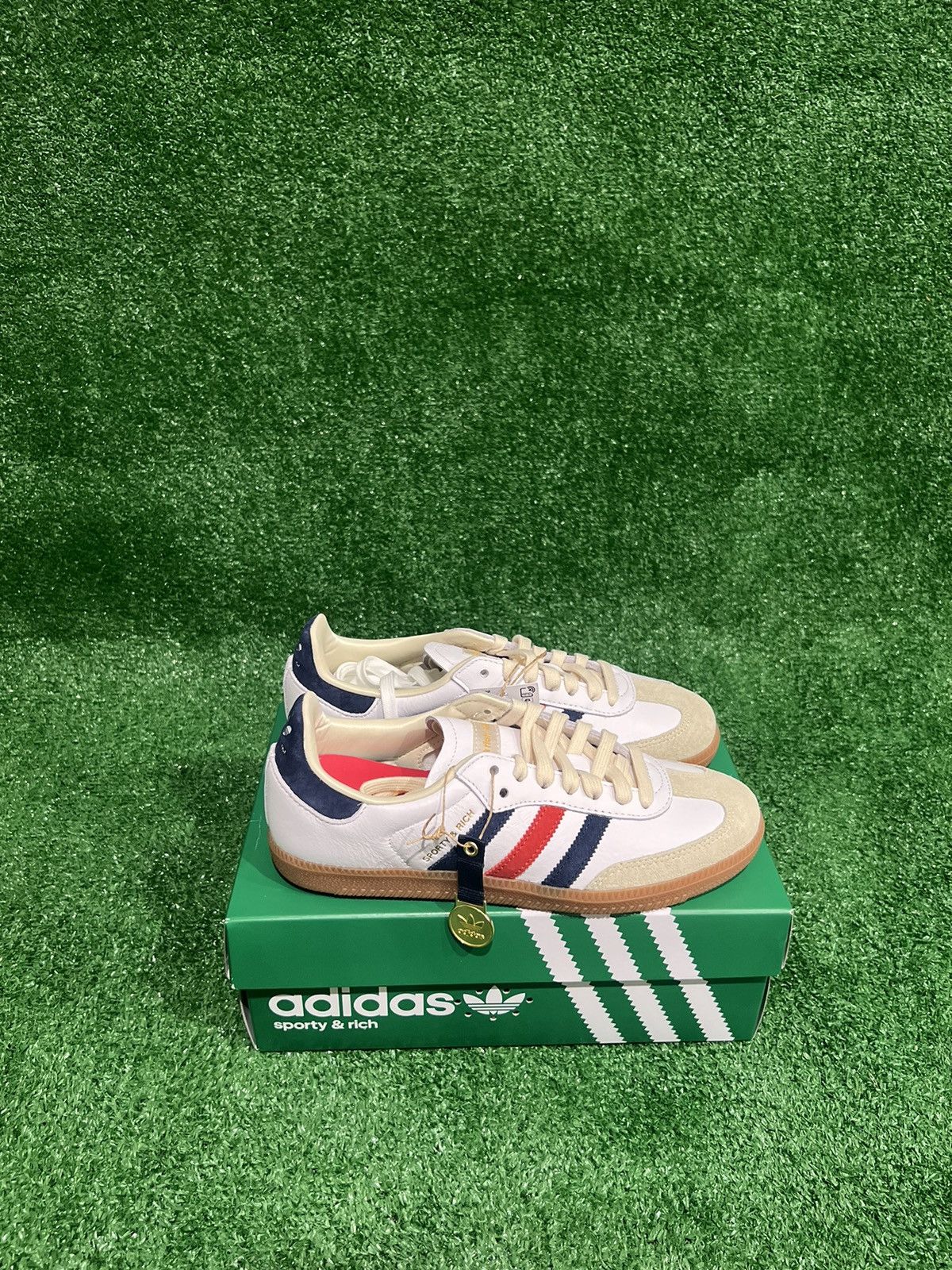 Adidas × Sporty & Rich Sporty & Rich x Samba OG 'USA' Size US 6.5 / EU 39-40 - 2 Thumbnail