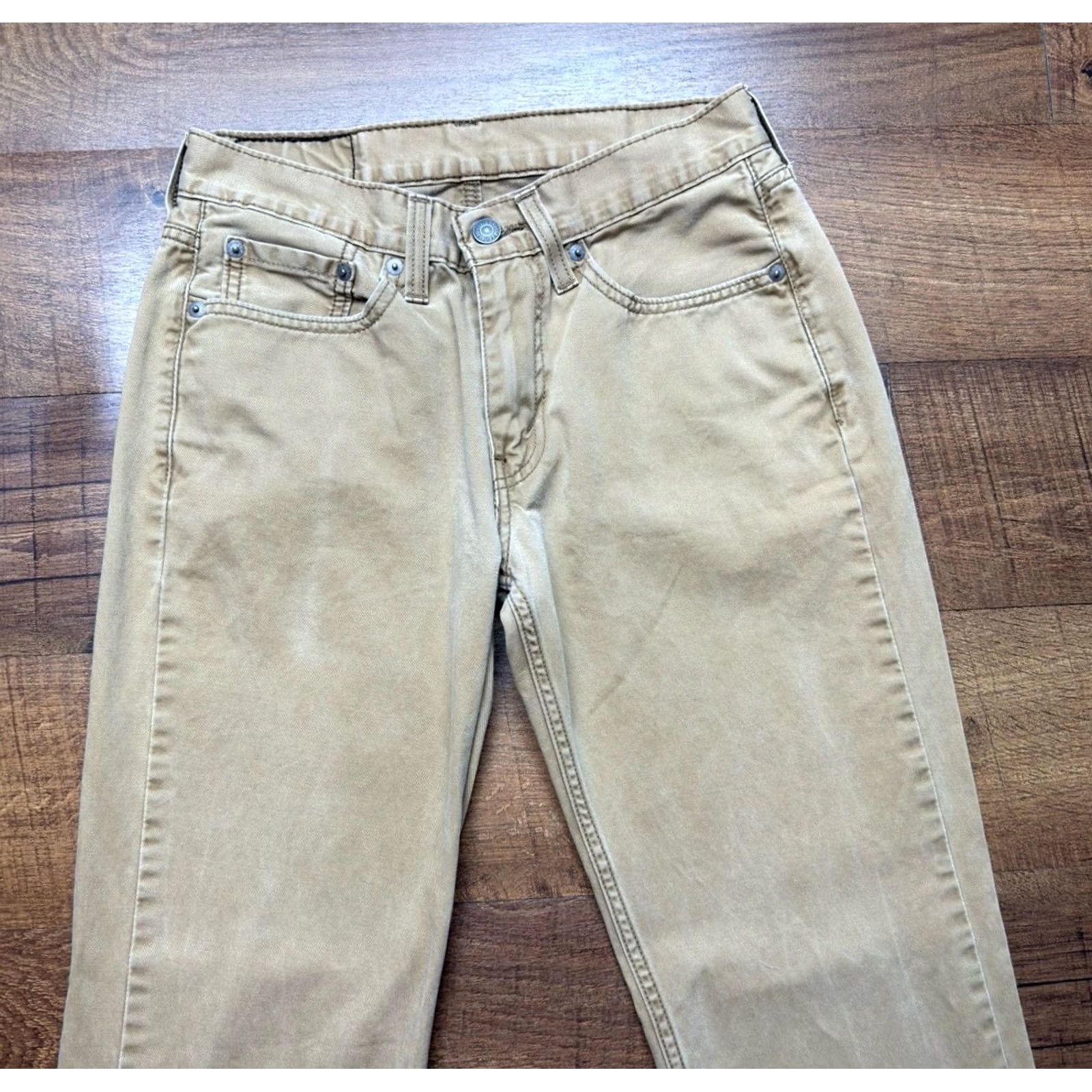 Levi's Levi's 514 Mens Slim Straight Fit Khakis Pants Cotton Chino Brown 29X30 Jeans Hat Size US 29 - 5 Thumbnail