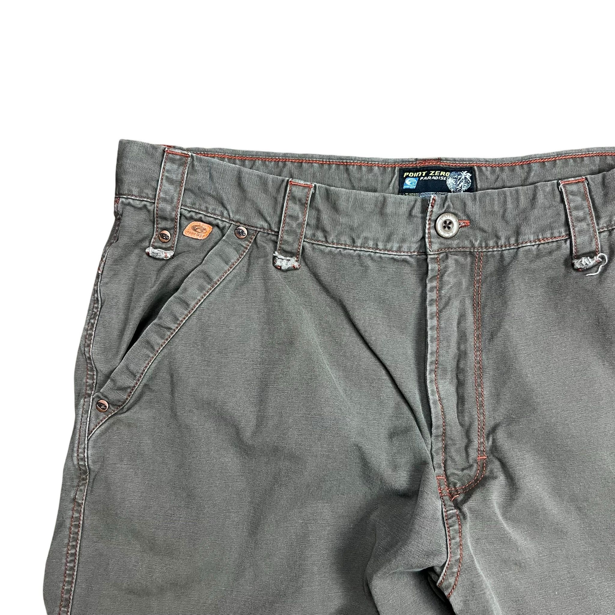 Point Zero Vintage Y2K Point Zero Paradise Contrast Stitch Shorts - 36” Size US 36 / EU 52 - 2 Thumbnail