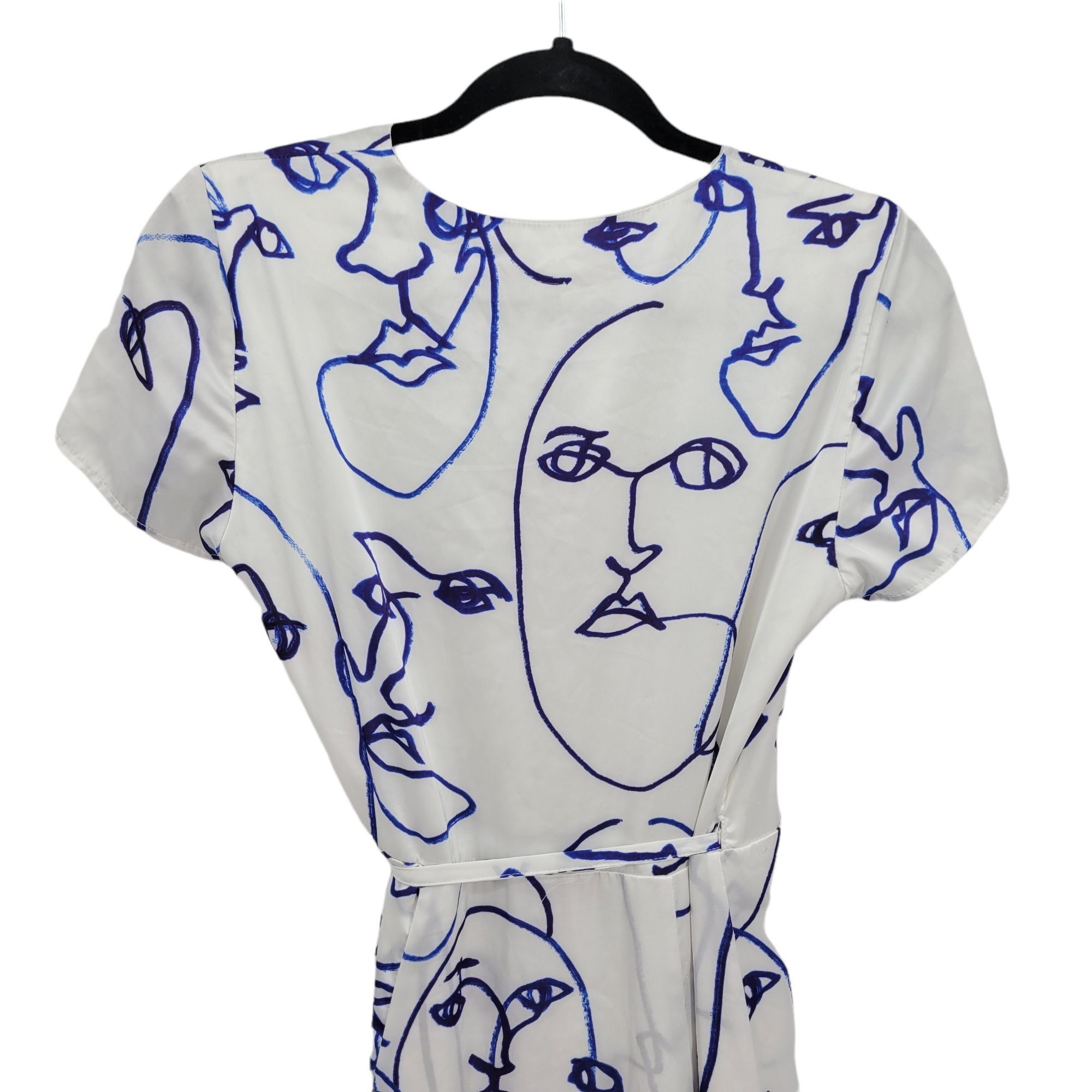 Hutch Hutch Printed Rosa Dress Sz XS White Artsy Wrap Short Sleeve Size XS / US 0-2 / IT 36-38 - 7 Thumbnail
