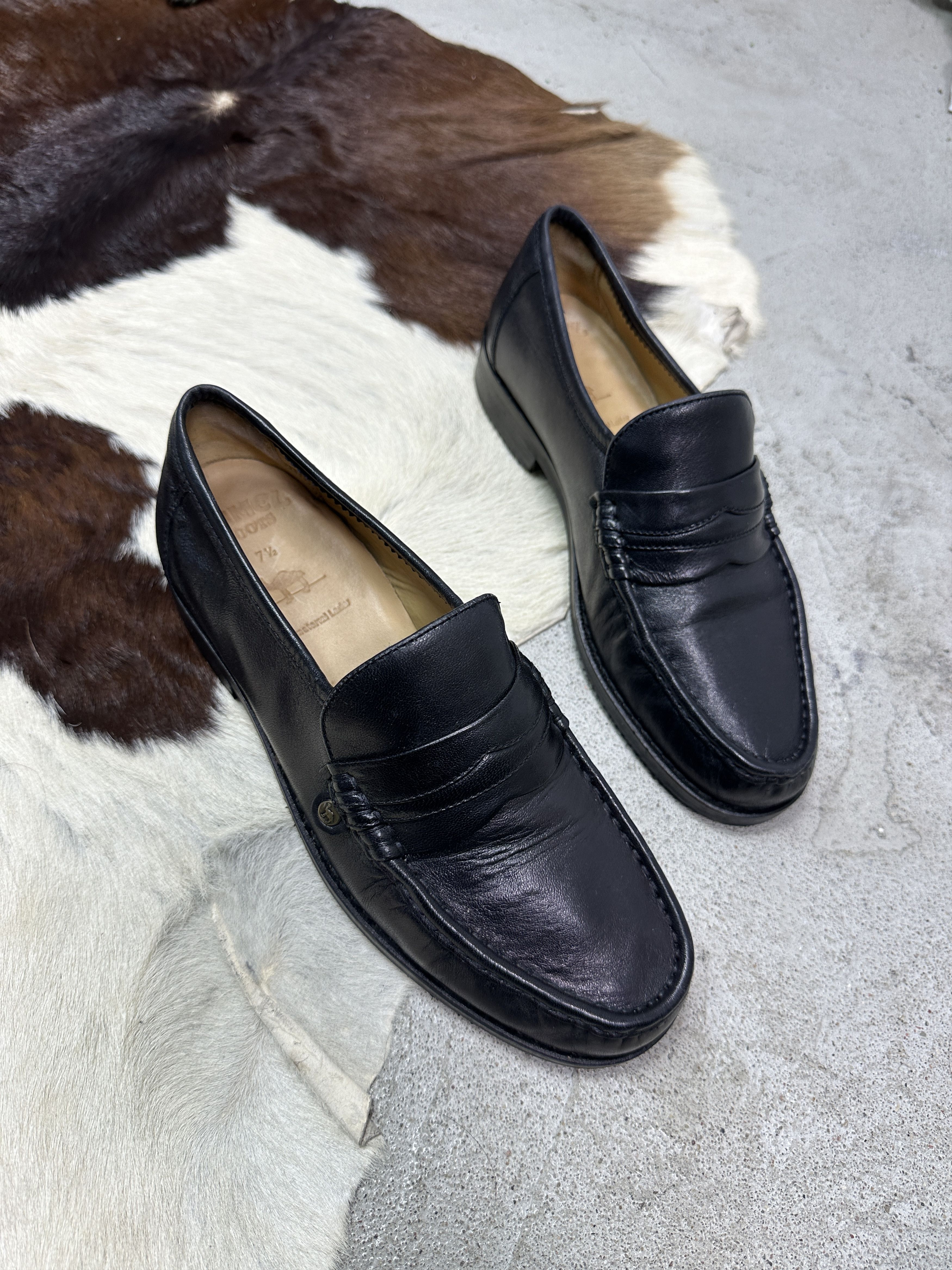 Vintage Vintage Avant Garde Camel Leather Loafers Y2K Size US 7.5 / EU 40-41 - 1 Thumbnail