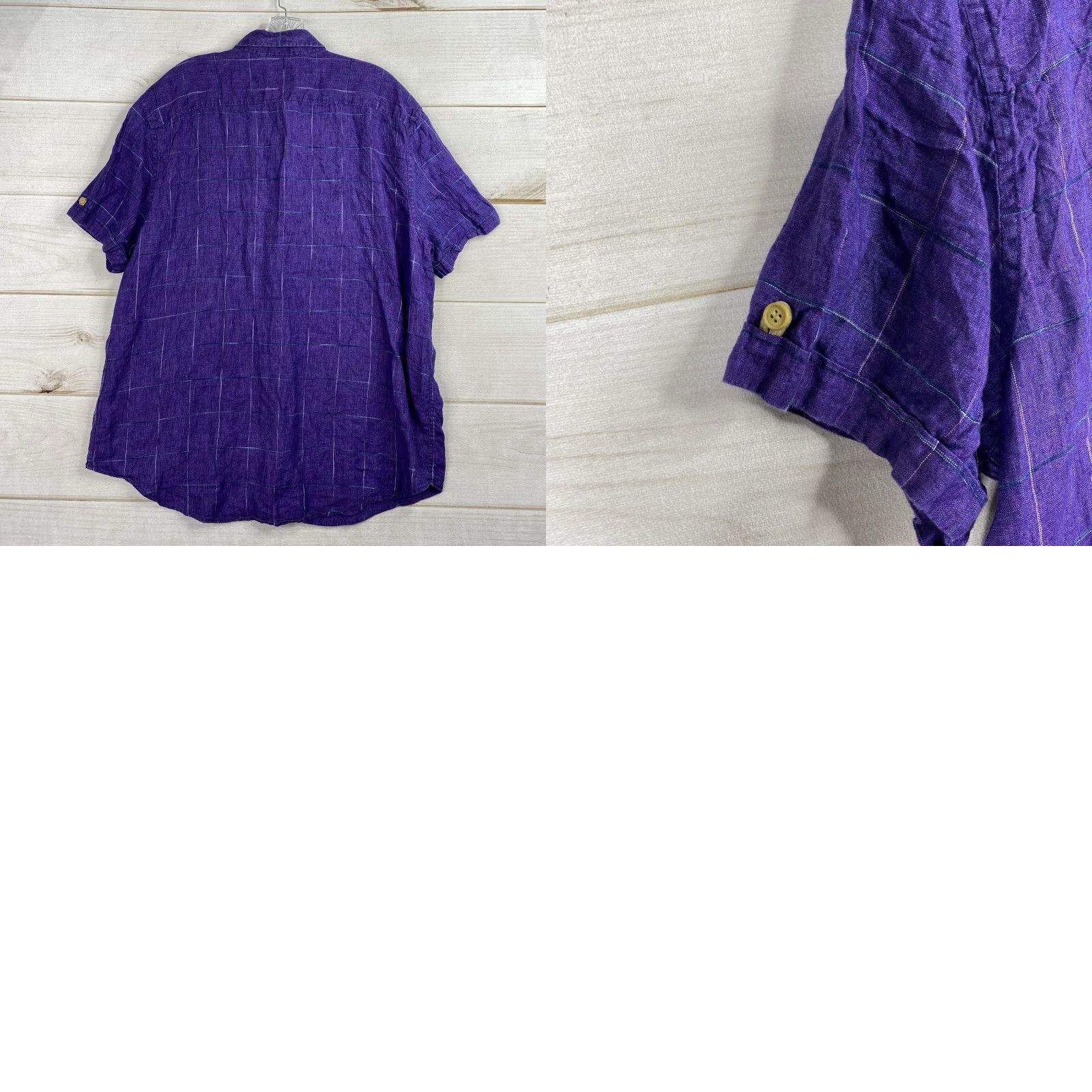 Murano **Baird McNutt Men's XL Purple Linen Check Shirt** User: Baird McNutt Men's XL Murano Purple Linen Check Shirt Size US XL / EU 56 / 4 - 8 Thumbnail