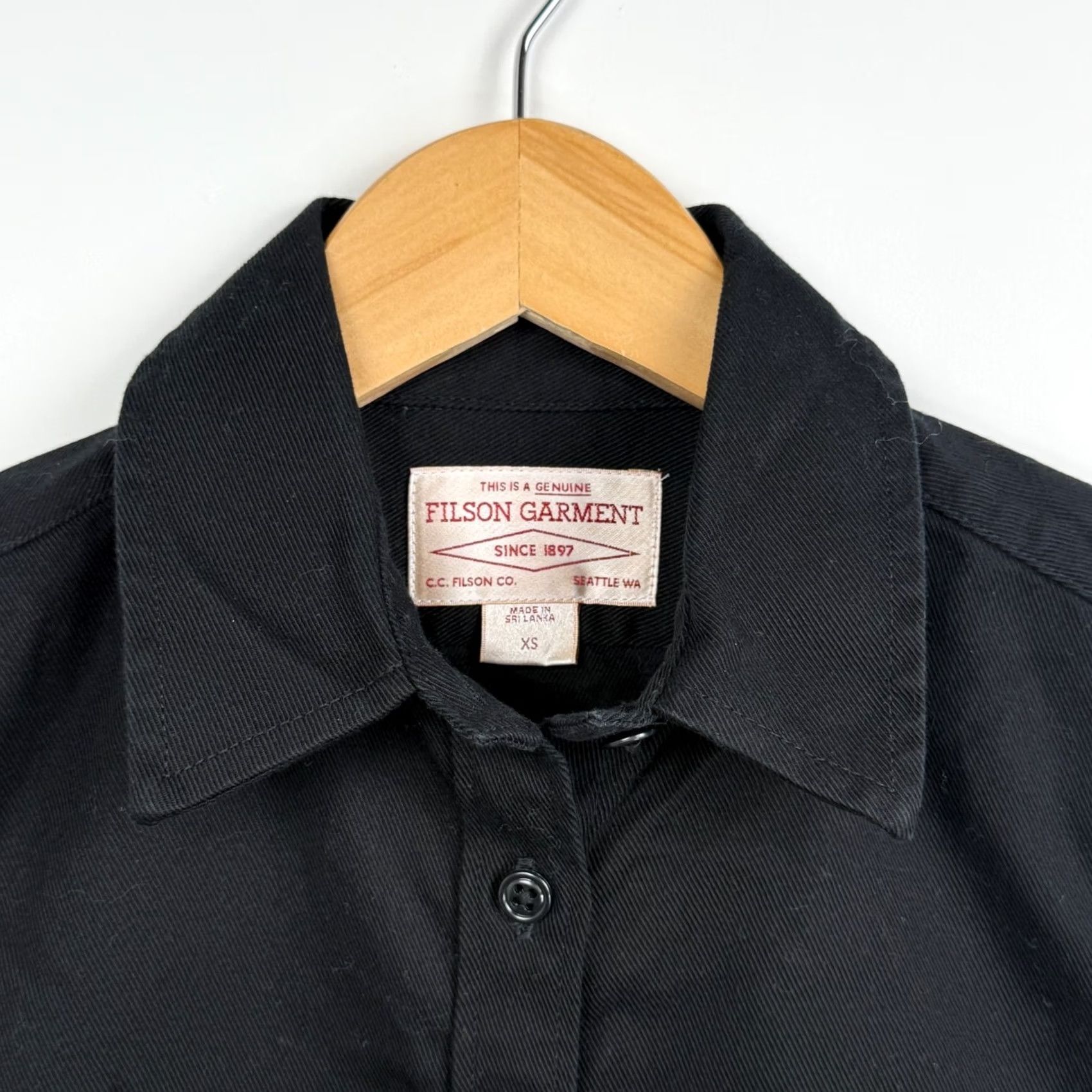 Filson Filson Shirt Womens XS Field Jac Shirt Black 100% Cotton Long Sleeve Pockets Button-Up Ladies XS Black Field Jac Shirt Size XS / US 0-2 / IT 36-38 - 6 Thumbnail