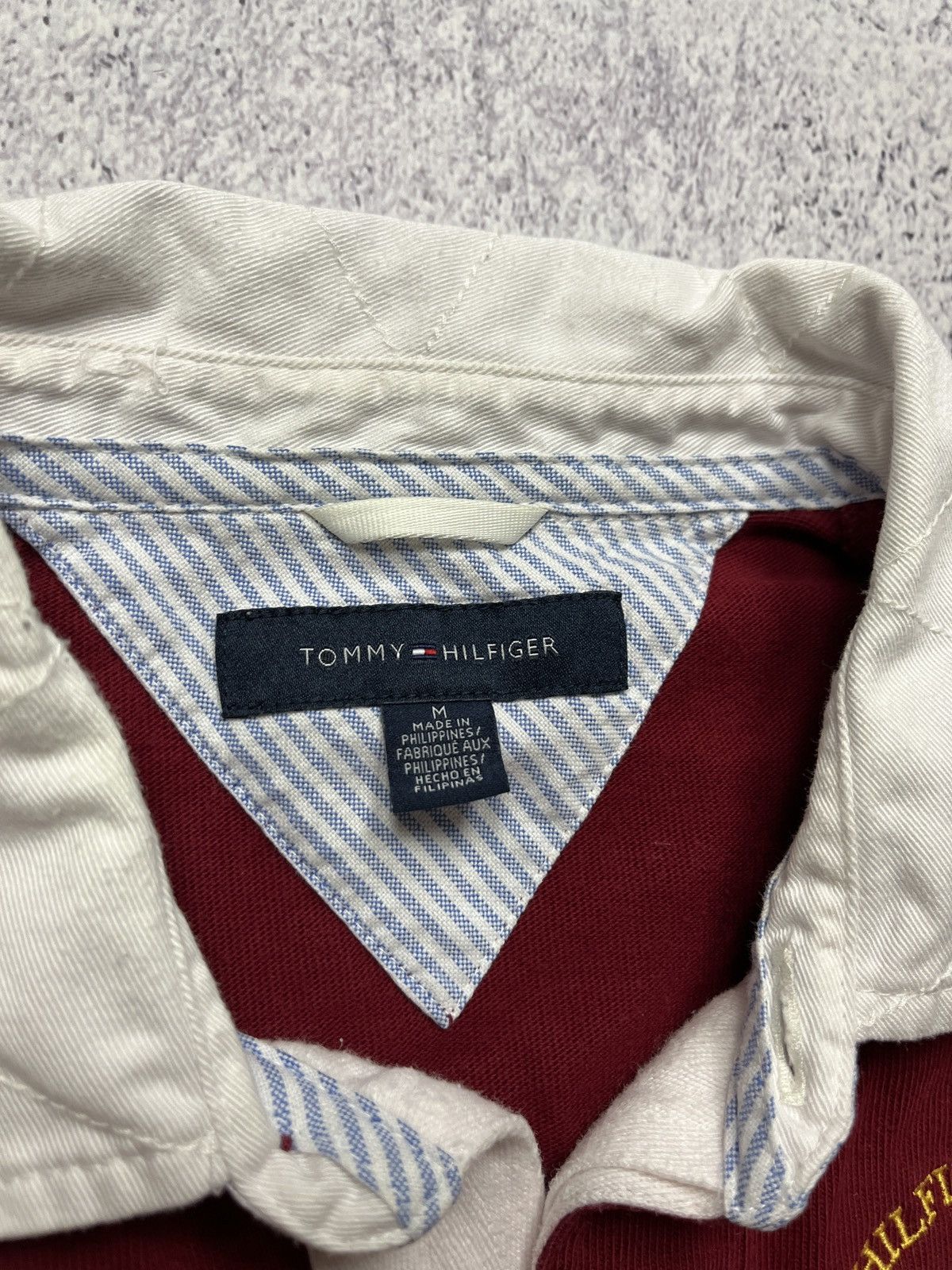 Tommy Hilfiger × Vintage Vintage Tommy Hilfiger #8 Polo T Shirt Rugby Big Logo Baggy Size US M / EU 48-50 / 2 - 8 Thumbnail