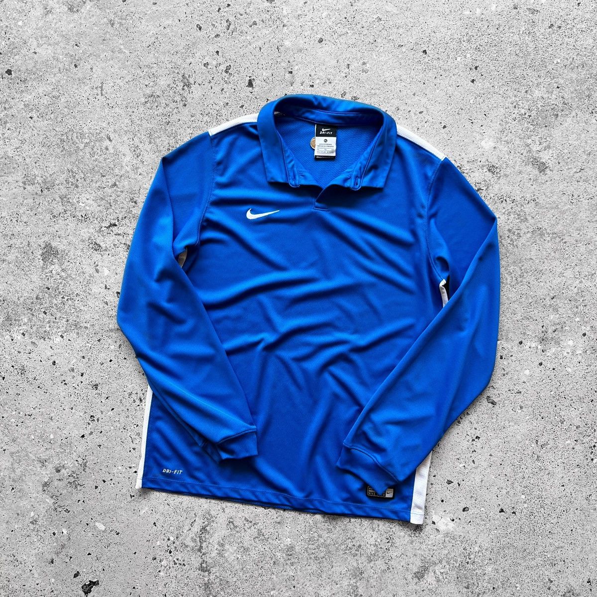 Nike Nike Challenge Mens Blue Long Sleeve Sport Shirt Top Jersey Size US XS / EU 42 / 0 - 4 Thumbnail