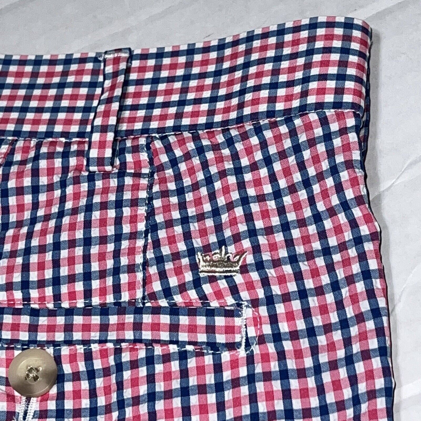 Peter Millar Peter Millar Shorts Mens 36 Crown Sport Seersucker Plaid Size US 36 / EU 52 - 4 Thumbnail