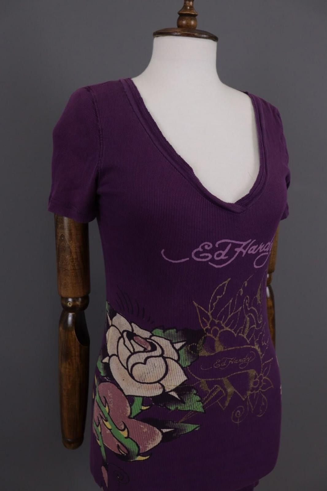 Ed Hardy Ed Hardy by Christian Audigier Purple Tunic Shirt Size M Size S / US 4 / IT 40 - 5 Thumbnail