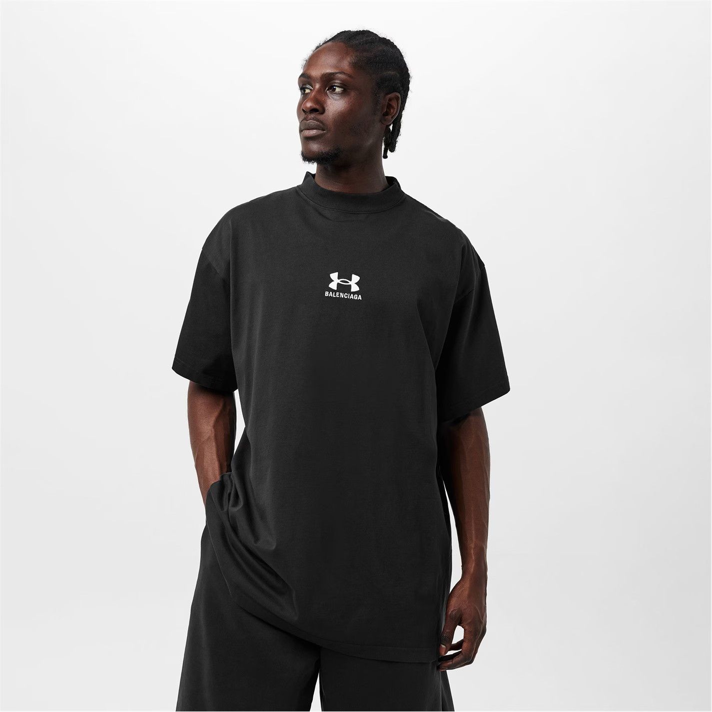 Balenciaga × Under Armour o1g2r1mq0226 Under Armour Oversized T-Shirt In Black Size US S / EU 44-46 / 1 - 3 Thumbnail