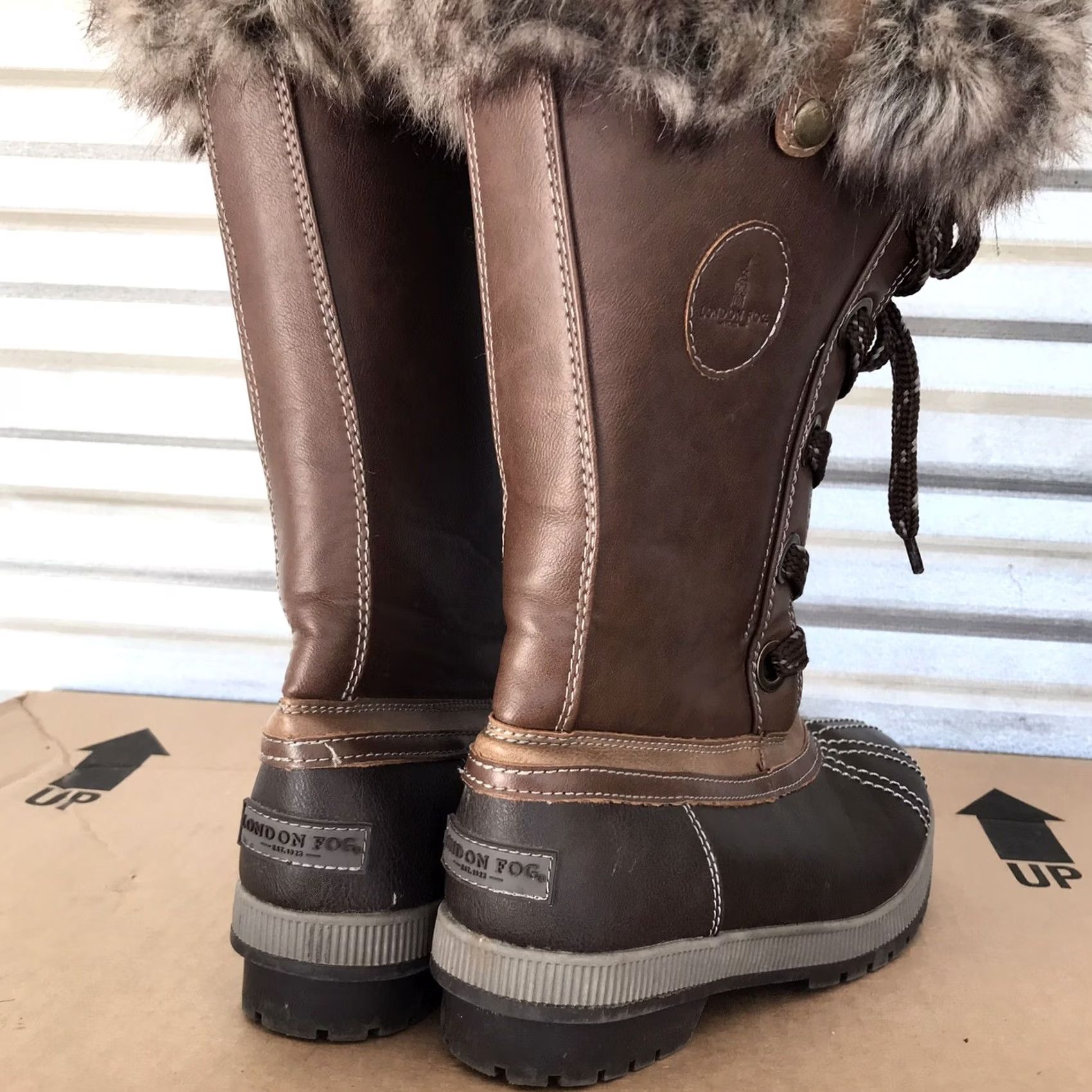 London Fog London Fog Melton-2 Women Cognac Faux Fur Lining Winter Mid-Calf Snow Boots 8 Size US 8 / IT 38 - 3 Thumbnail
