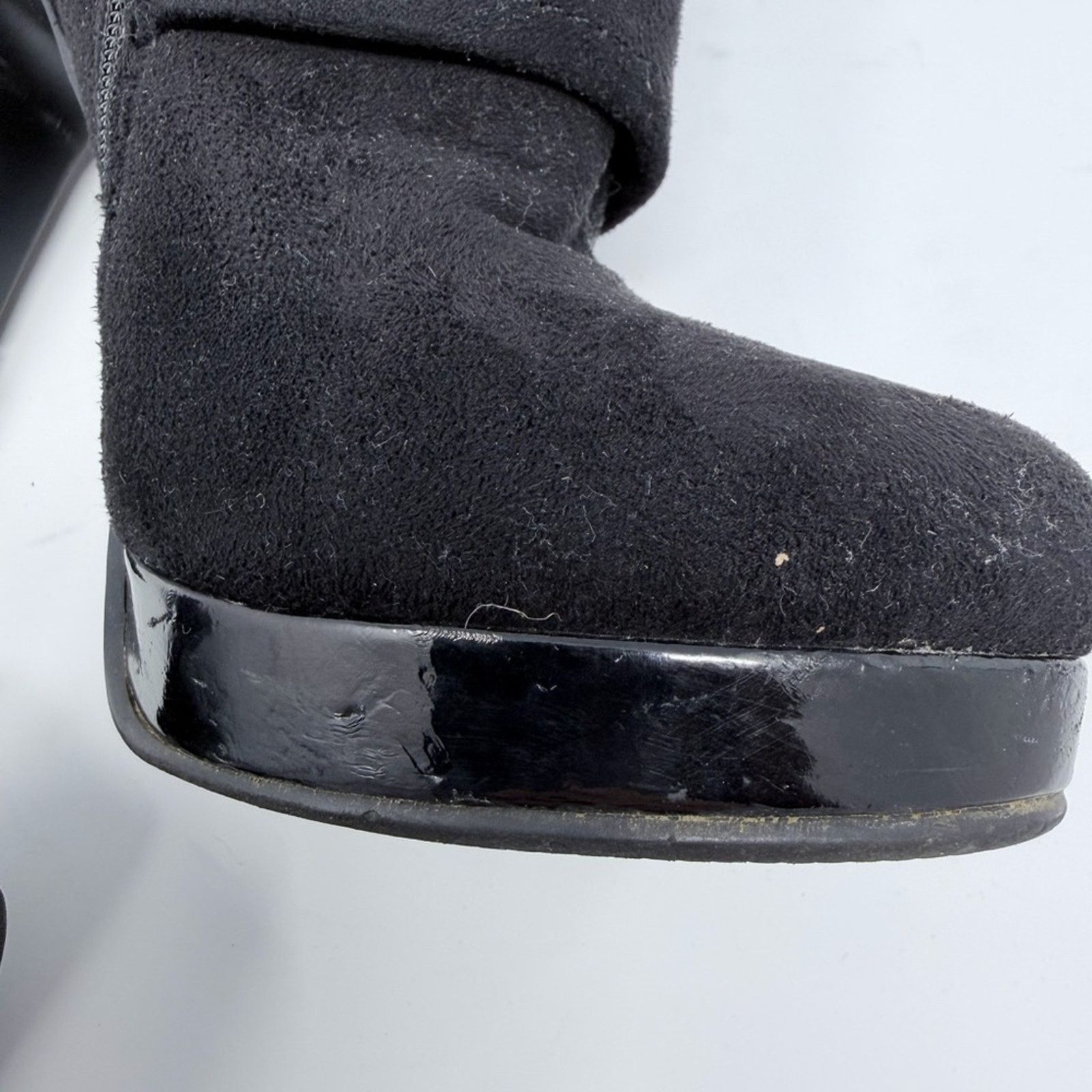Other Comfortable Black Suede Ancle Boots w black rhinestones Size US 8 / IT 38 - 12 Thumbnail