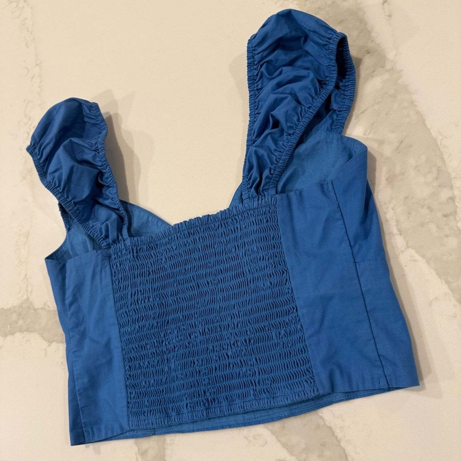 Abercrombie & Fitch Abercrombie & Fitch Cap Sleeve Poplin Crop Top Women’s Small Size S / US 4 / IT 40 - 9 Thumbnail