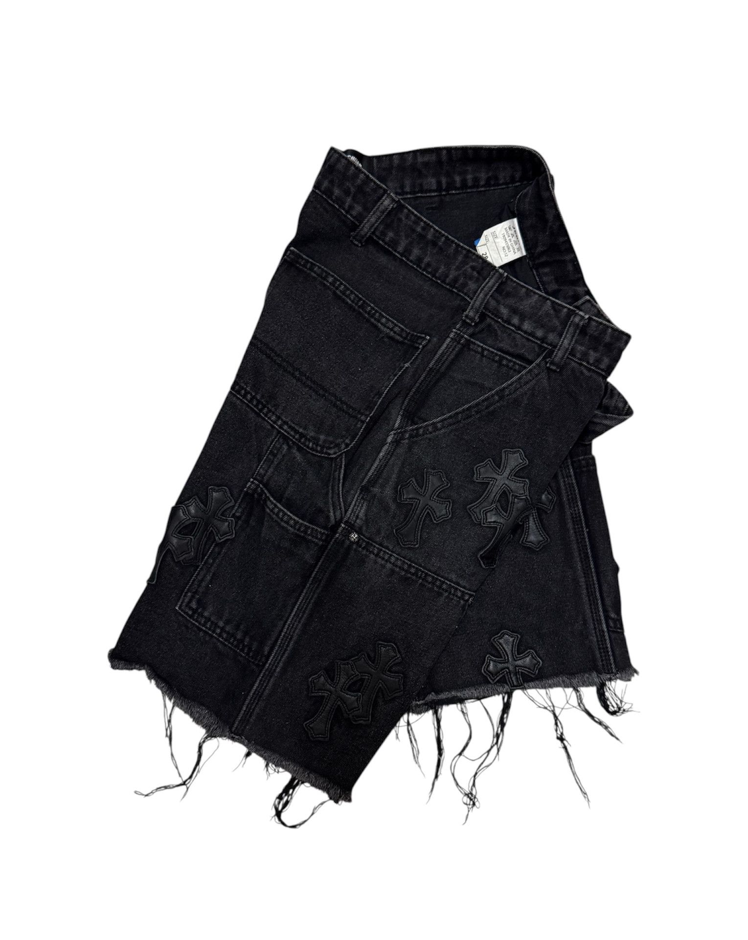 If Six Was Nine KB Cross Patches Chrome Hearts Style Shorts Carpenter Jeans Size US 29 - 4 Thumbnail