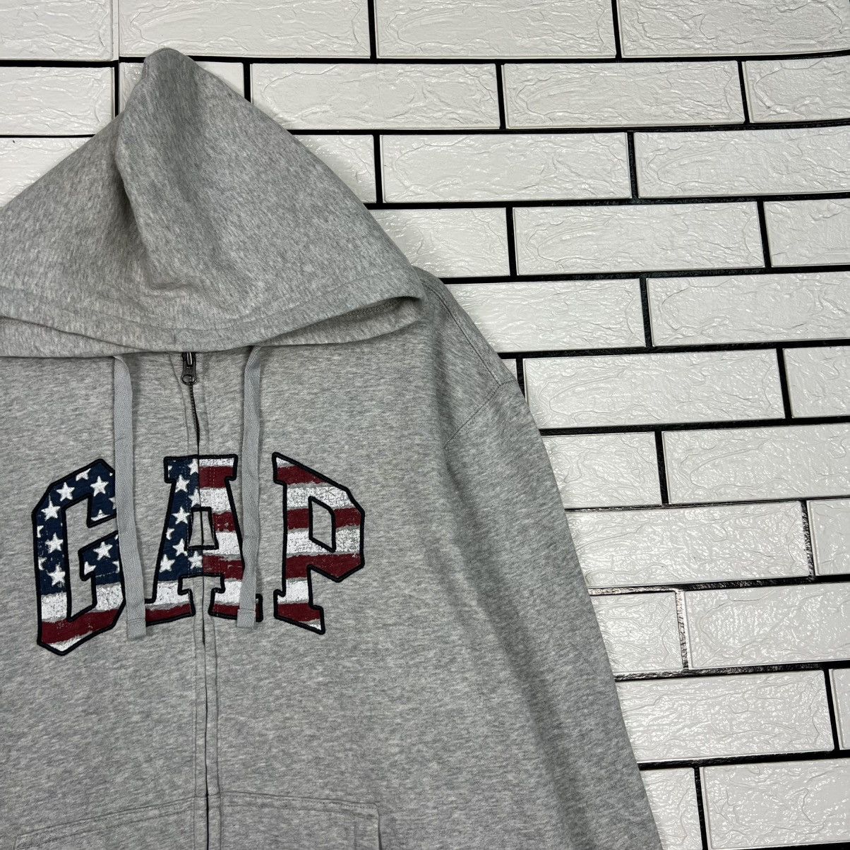 Gap GAP American Flag Big Logo Hoodie Sweatshirt #4309-C195 Size US XL / EU 56 / 4 - 4 Thumbnail