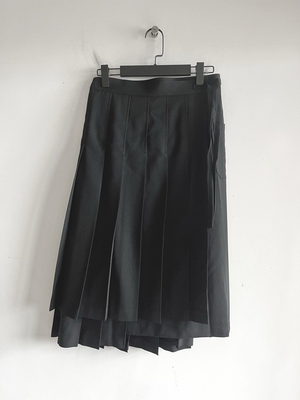 Comme des Garcons COMME des GARCONS - Wool Gabardine Apron Wrap Pleated Skirt Size 27" / US 4 / IT 40 - 1 Thumbnail