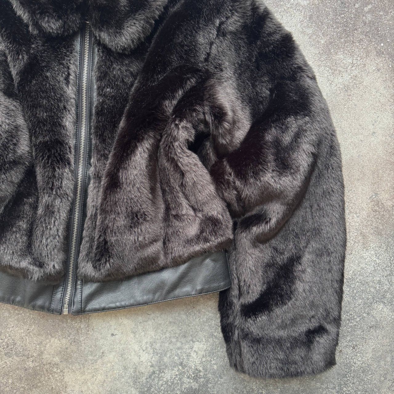 Hysteric Glamour Orsay Y2K Glam Black Faux Fur Oversized Bomber Jacket Size L / US 10 / IT 46 - 9 Thumbnail
