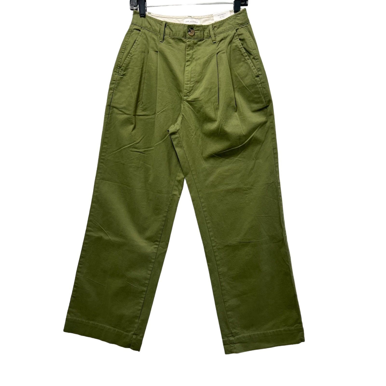 Other Free Assembly - Women's Wide Leg Chino Pants - Green - 4 Size 27" / US 4 / IT 40 - 19 Thumbnail