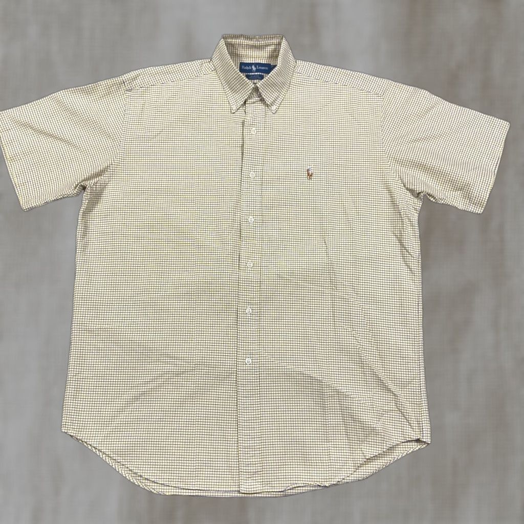 Ralph Lauren Ralph Lauren Button-Up Shirt Men M Pink Yellow Plaid Cotton Oxford Classic Logo Short Sleeve Pattern Vintage: No Size US M / EU 48-50 / 2 - 1 Thumbnail