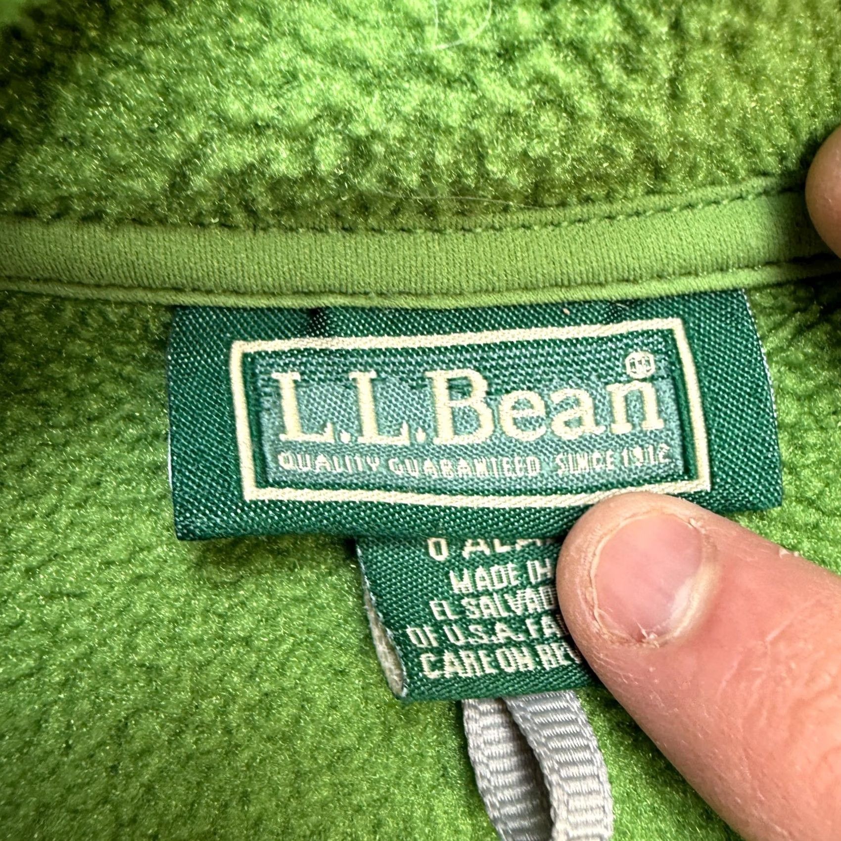 Vintage VINTAGE L.L. Bean Jacket Men XL Green Fleece Short Zip Lightweight Casual Windbreaker Pockets - Regular Fit Size US XL / EU 56 / 4 - 4 Thumbnail