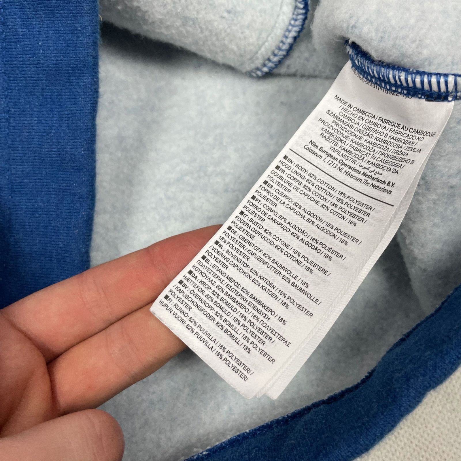 Nike Nike Sportswear Tech Mens Blue Cotton Full Zip Hoodie Medium Size US M / EU 48-50 / 2 - 10 Thumbnail