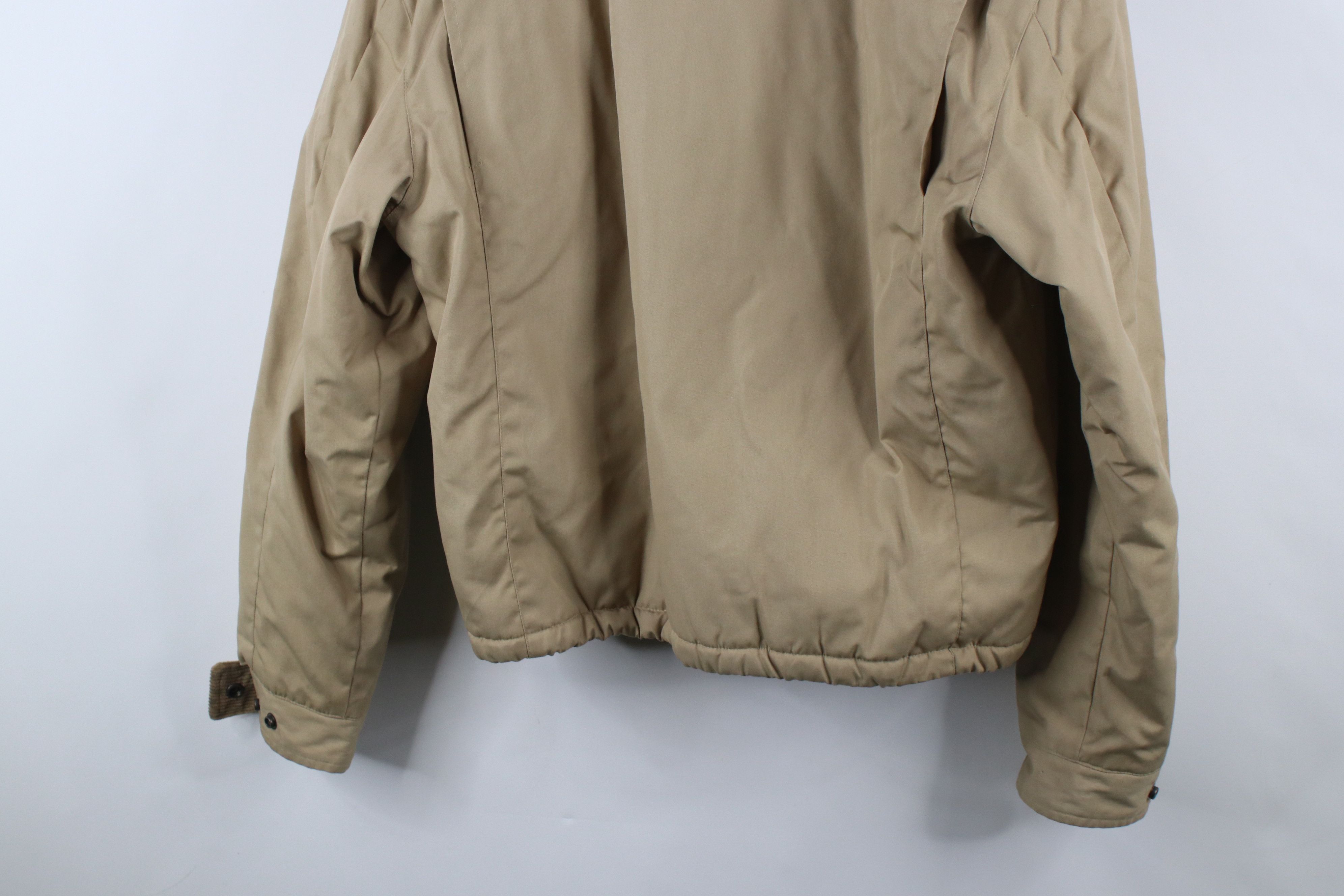 Vintage Vintage 70s Skor Fleece Lined Hooded Bomber Jacket Beige Size US L / EU 52-54 / 3 - 16 Thumbnail