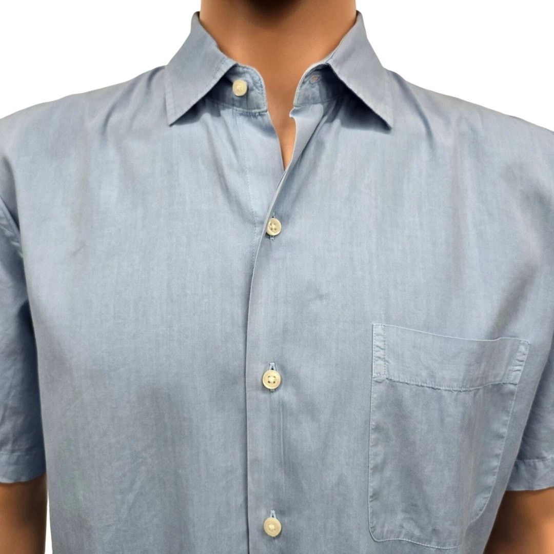Peter Millar PETER MILLAR Seaside Washed Solid Sport Shirt Silk Cotton SS Size US L / EU 52-54 / 3 - 4 Thumbnail