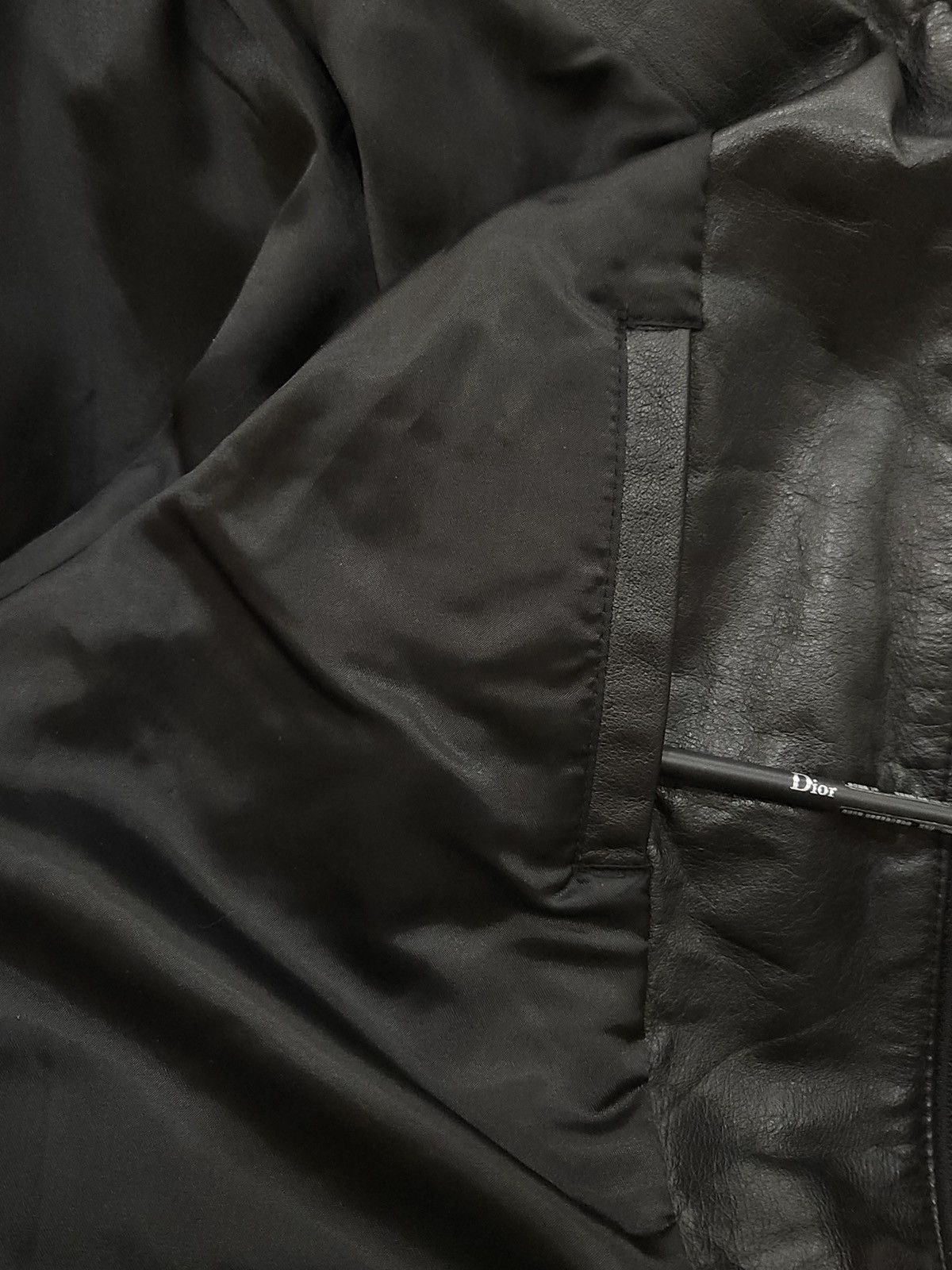 Danier × Vintage Danier Genuine Leather Raglan Sleeves Black Jacket / 42~44 Size M / US 6-8 / IT 42-44 - 14 Thumbnail