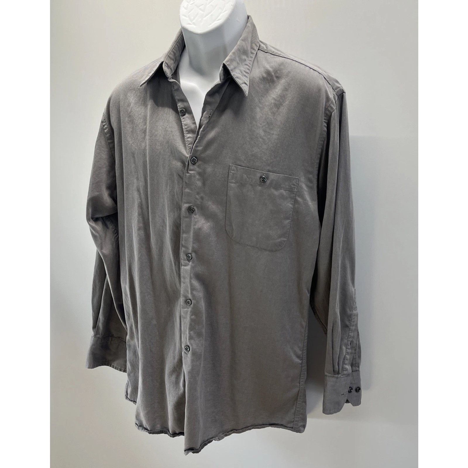 J Ferrar J. Ferrar Mens Gray Ls Button Down Shirt Size 15.5 Size US S / EU 44-46 / 1 - 3 Thumbnail