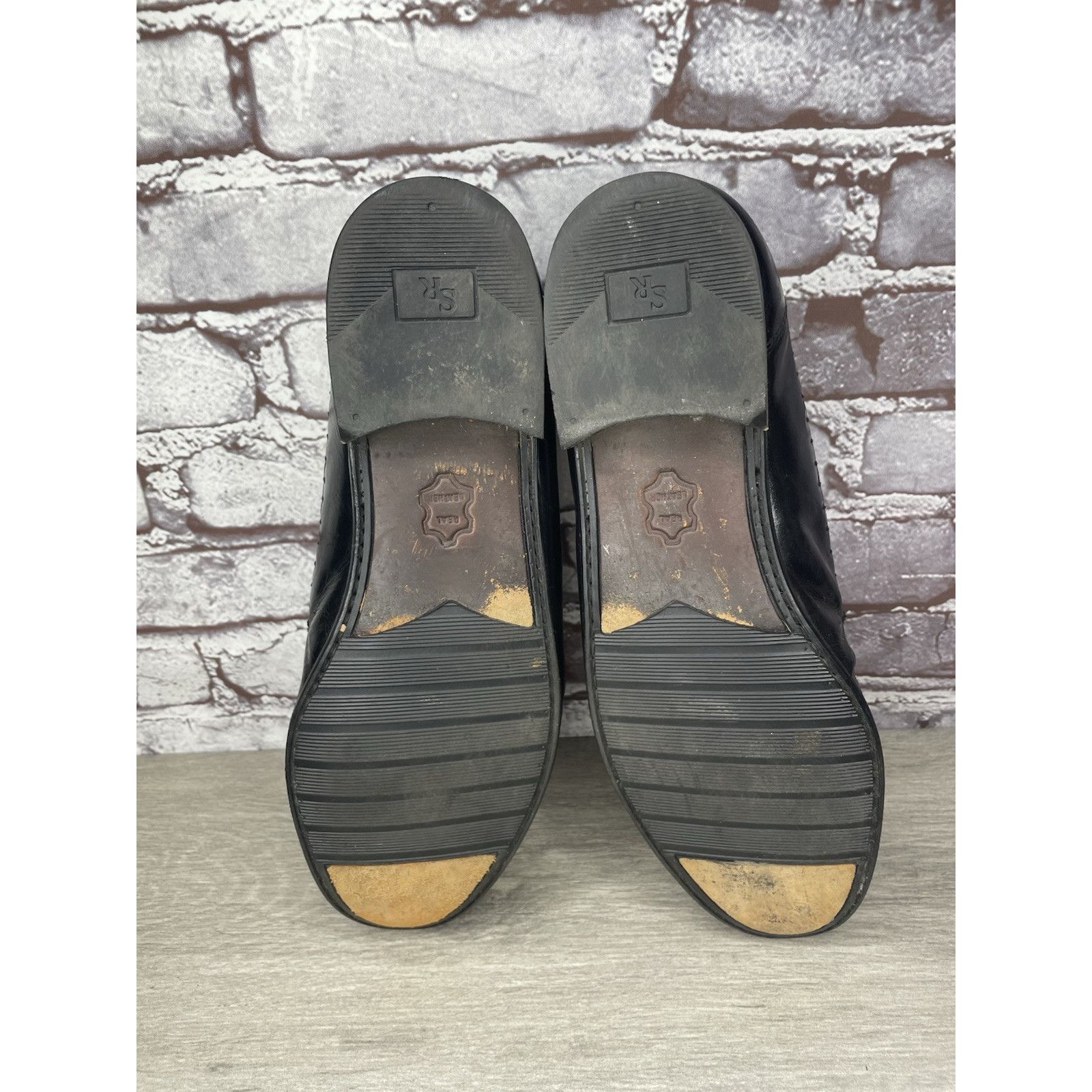 Other SAN REMO Black Leather Wingtip Tassel Loafers Dress Shoes Me Size US 12 / EU 45 - 16 Thumbnail
