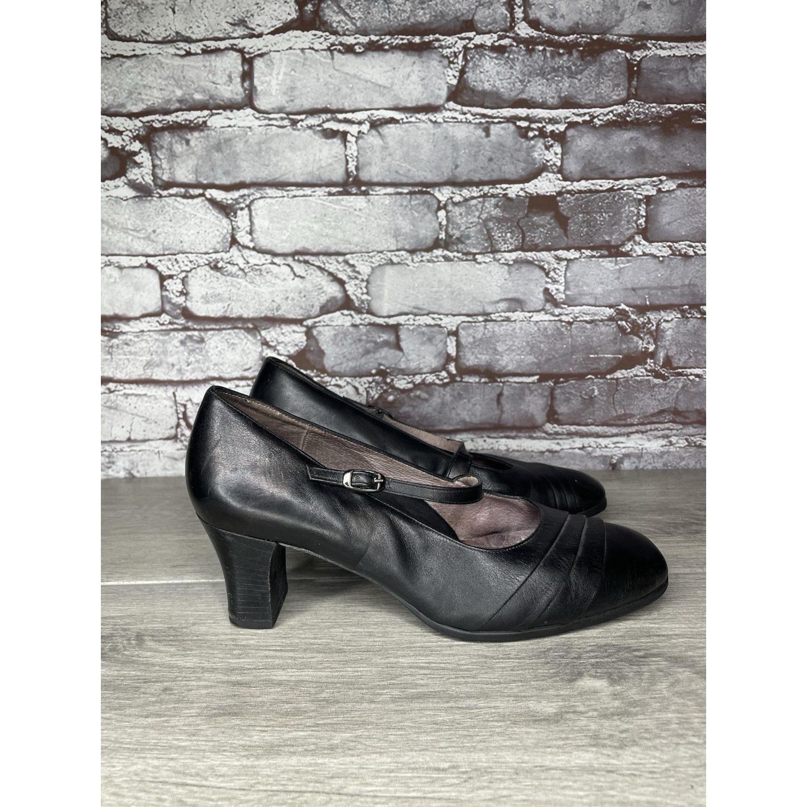 Beautiful Ful BeautiFeel Classic Black Mary Jane Heels Ankle Strap Latex S Size US 8 / IT 38 - 15 Thumbnail