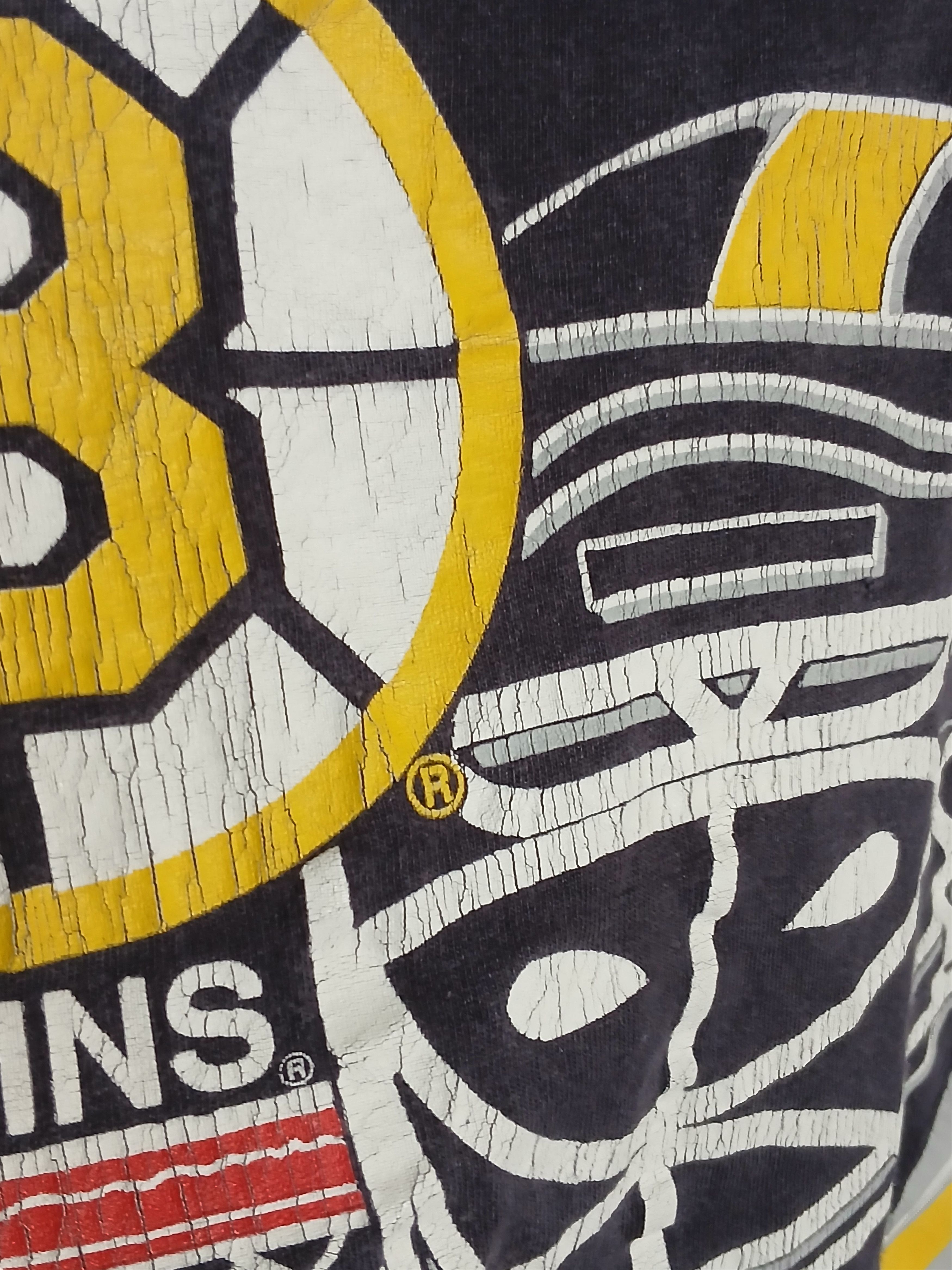 NHL × Vintage Vintage 1990 NHL Boston Bruins Hockey T-Shirt Size US XL / EU 56 / 4 - 5 Thumbnail