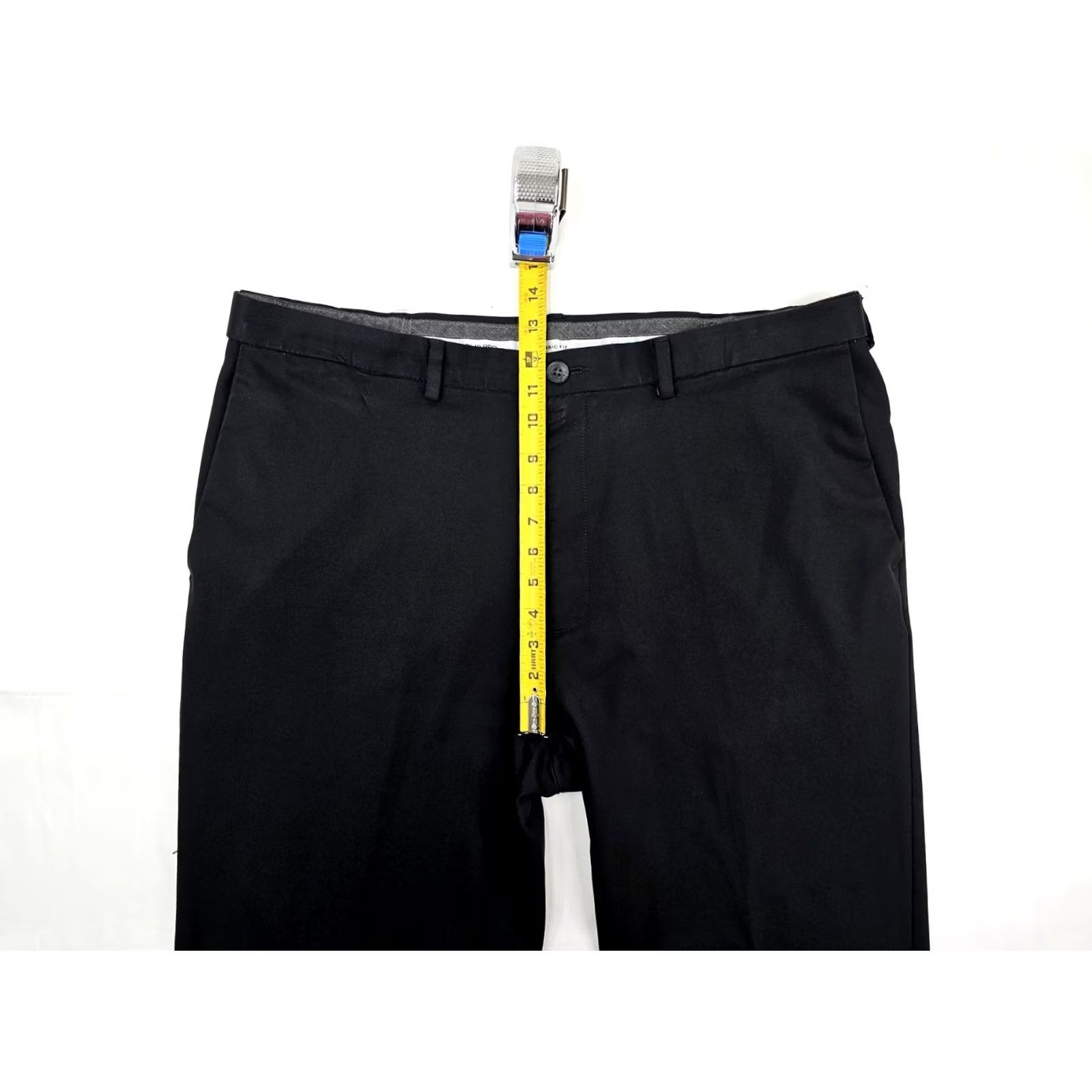 Haggar Haggar Black 40x30 Haggar Cool 18 Pro Classic Pants Men’s 40x30 Black Performance Golf Dress Slacks Stretch Comfort Fit Size US 40 / EU 56 - 5 Thumbnail