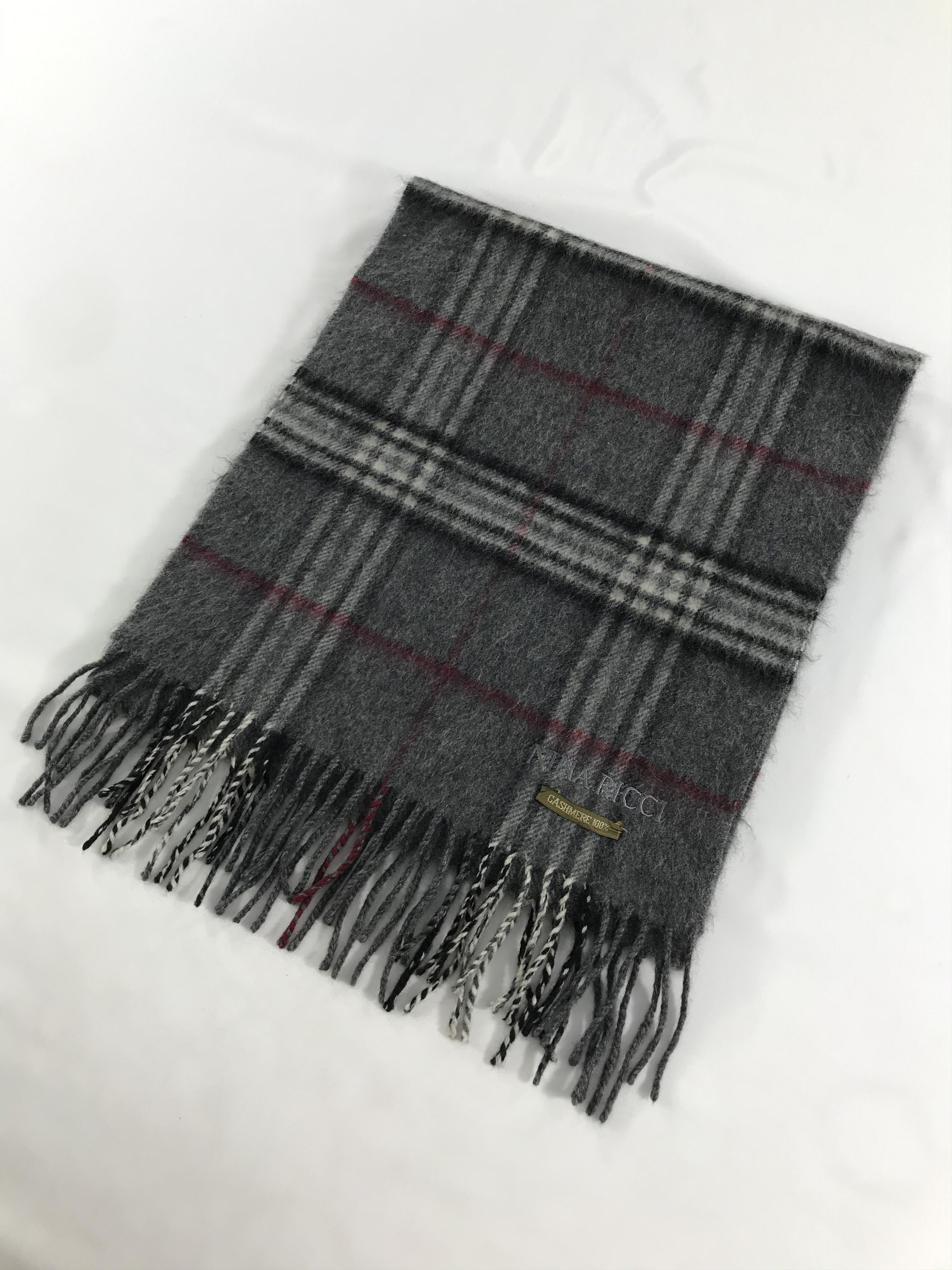 Nina Ricci Nina Ricci Scarf Tartan Cashmere Muffler V122 Size ONE SIZE - 3 Thumbnail