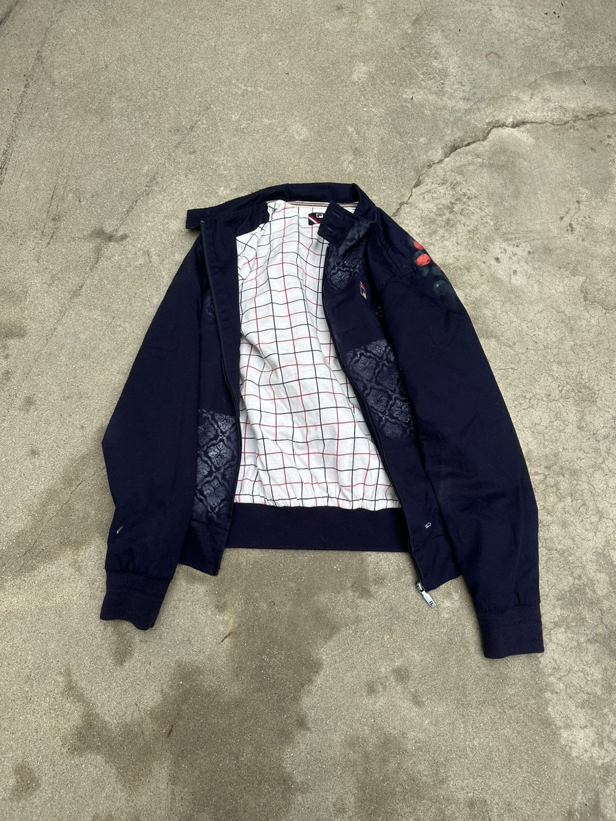 Fila work jacket hand painted